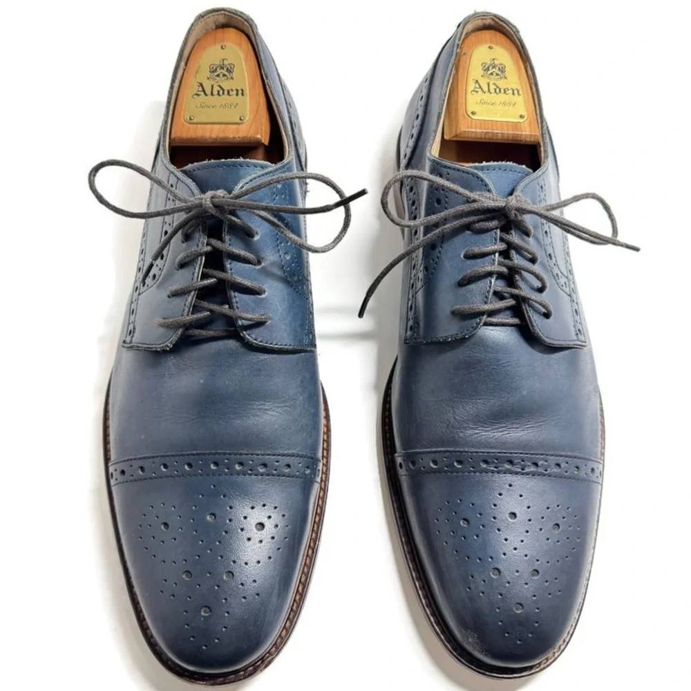 JOSEPH ABBOUD LEATHER BROGUE SHOES